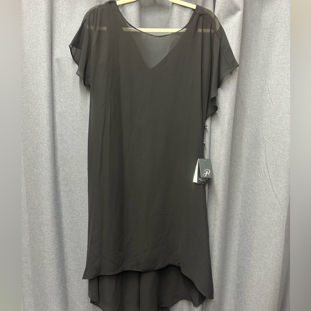 Adrianna Papell Black High Low Dress